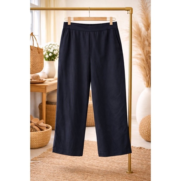 J. Jill Pants - Pure Jill J Jill Pull On Pants 2X Black Tencel Lyocell Elastic Waist Crop Plus